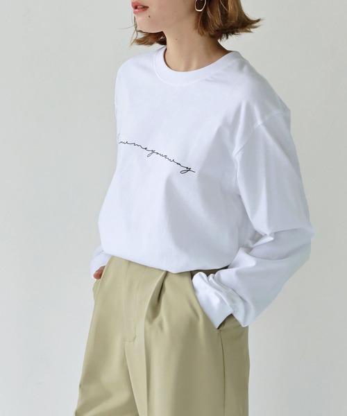 「HER CLOSET」 長袖カットソー M ブラック レディース_画像4