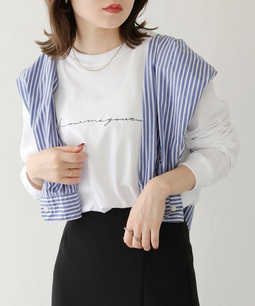 「HER CLOSET」 長袖カットソー M ブラック レディース_画像7