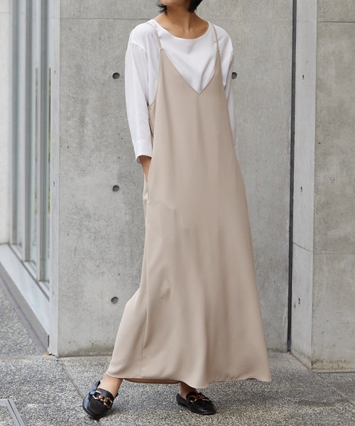 「for/c」 キャミソールワンピース M ベージュ レディース_画像2