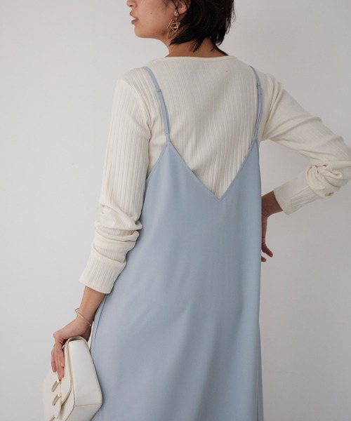 「for/c」 キャミソールワンピース M ベージュ レディース_画像6