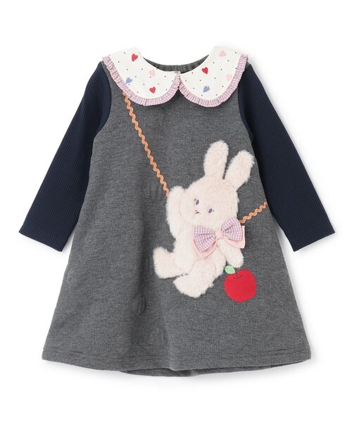 babycheer（ベイビーチアー） ワンピース うさぎポシェットワンピース