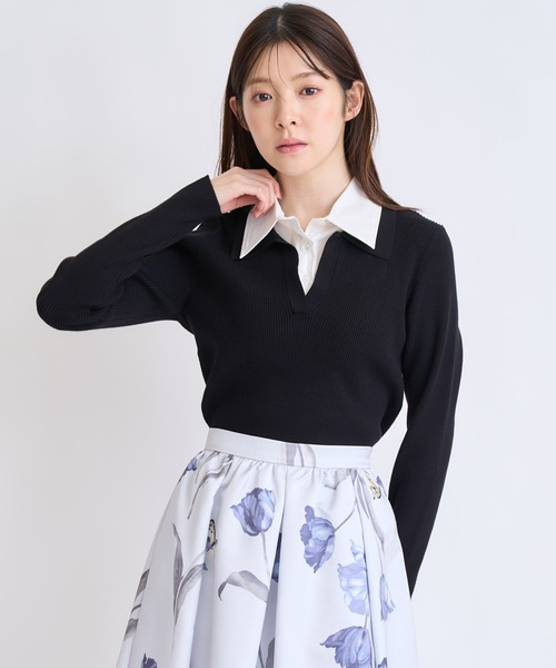 ellaドッキングトップス ニット ダブルカラードッキングニット | ニット | NOELA OFFICIAL WEB STORE