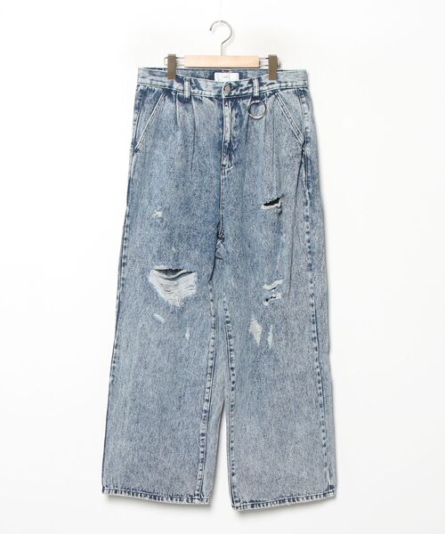 【新品未使用】　アニマルプリント デニムバミューダパンツ　42 ADRER（アドラー） デニムパンツ L ブルー メンズ : ZOZOTOWN Yahoo!店