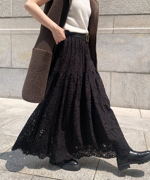 DouDou（ドゥドゥ） ロングスカート FREE ブラック レディース