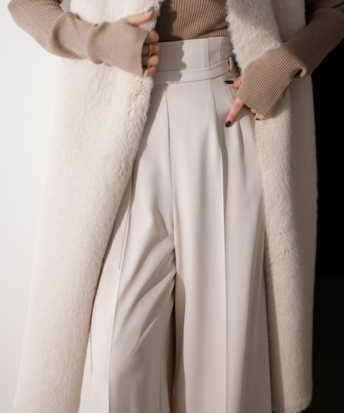 「anuans」 パンツ SMALL ネイビー レディース_画像8