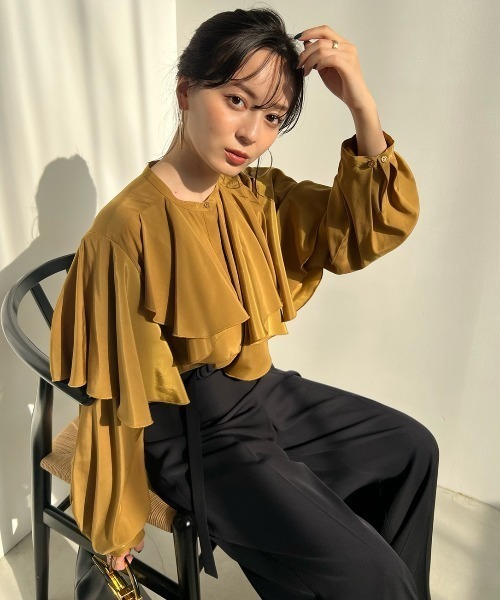 「anuans」 パンツ SMALL ネイビー レディース_画像9