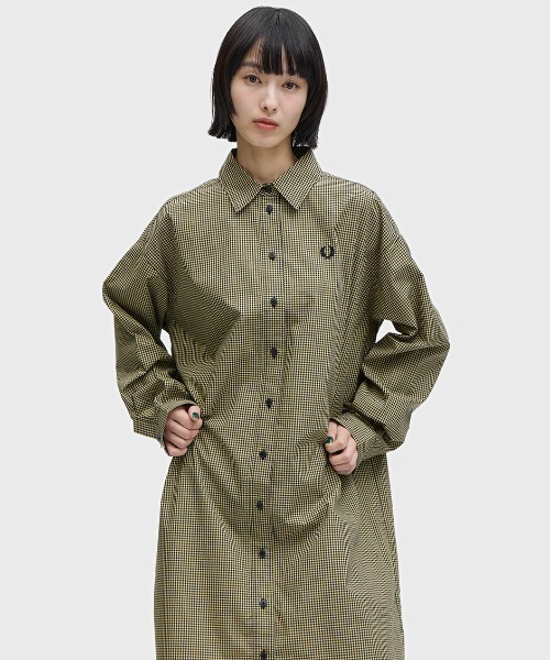 FRED PERRY タータンチェック　シャツワンピース FRED PERRY（フレッドペリー） チェック シャツ ワンピース レディース