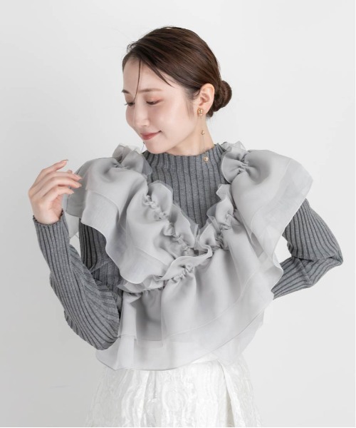 「RANDA」 長袖ニット FREE グレー レディース_画像2