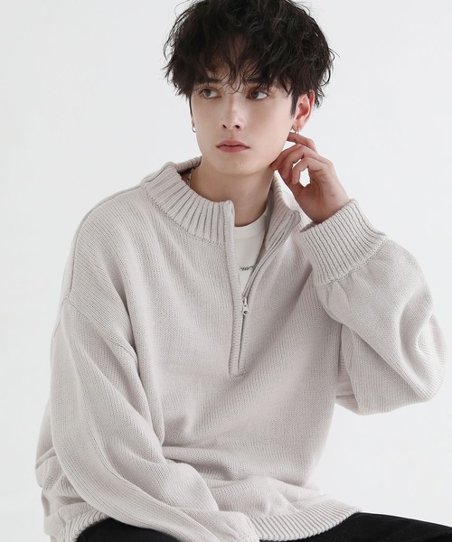 「LILL」 長袖ニット X-LARGE チャコールグレー メンズ_画像3