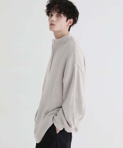 「LILL」 長袖ニット X-LARGE チャコールグレー メンズ_画像5