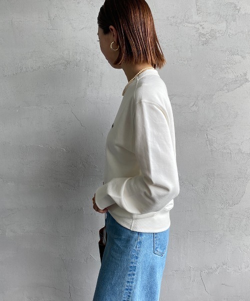 「LACOSTE」 スウェットカットソー 5 グレー レディース_画像8