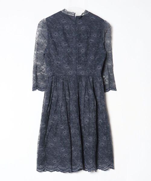 「UNIVERVAL MUSE」 花柄長袖ワンピース - ネイビー レディース_画像2