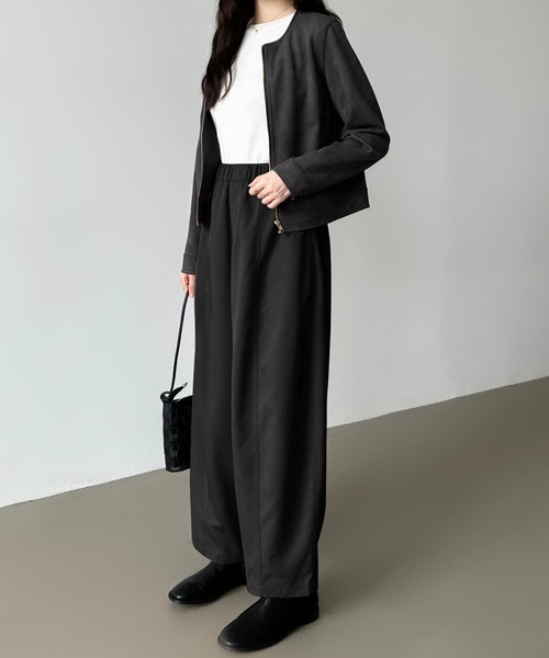 「COCOMOMO」 サルエルパンツ L アイボリー レディース_画像9