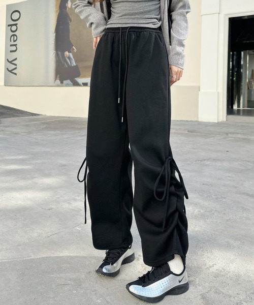 Ada. スウェットパンツ ジャージ サイドリボン ストレートシルエット