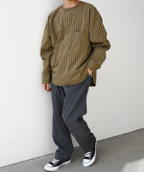 「SHIPS any」 スラックス X-LARGE ブラウン メンズ_画像3