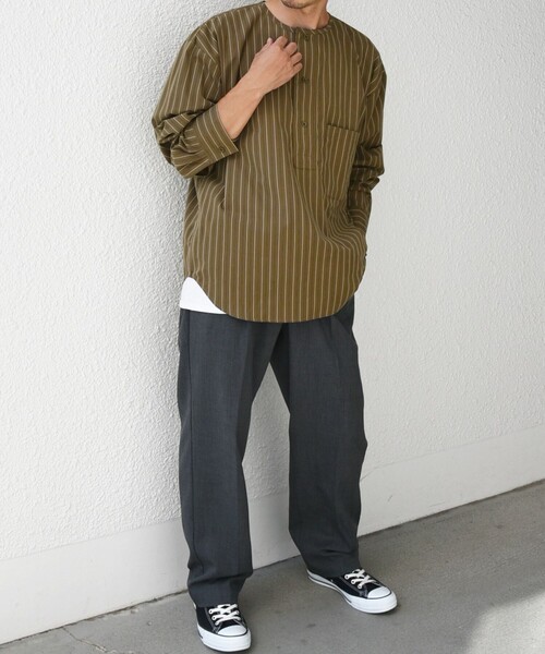 「SHIPS any」 スラックス X-LARGE ブラウン メンズ_画像4