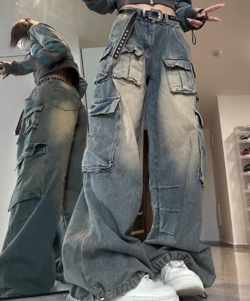 「DIAVEL」 カーゴパンツ L ブラック レディース_画像2