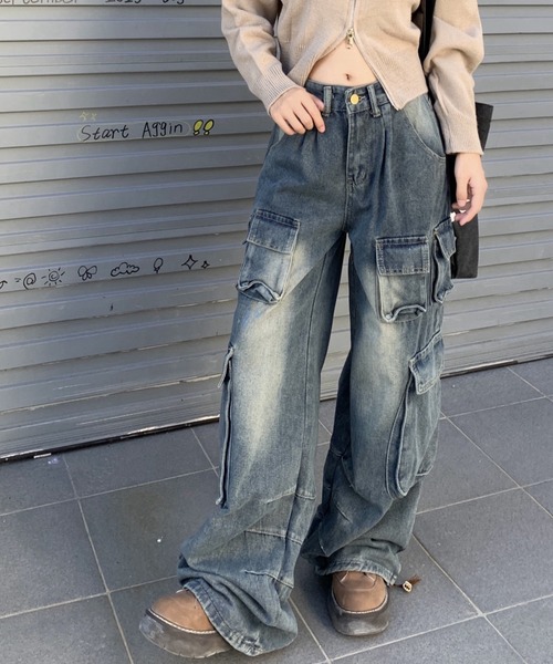 「DIAVEL」 カーゴパンツ L ブラック レディース_画像7