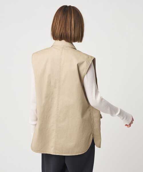 conte ベスト ジレ 「conte」サファリ チノ ベスト レディース