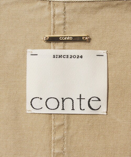 conte ベスト ジレ 「conte」サファリ チノ ベスト レディース