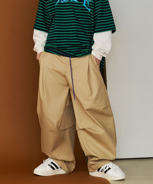 SeeSew チノパン 「UNISEX」CORD BELT CURVE PANTS/コードベルトカーブ