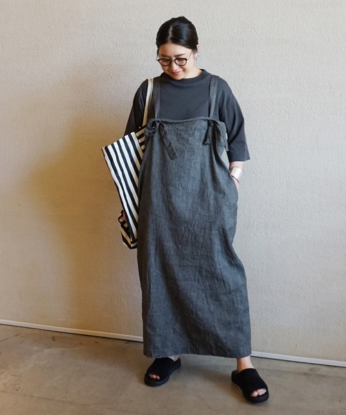 「JOURNAL STANDARD LUXE」 サロペットスカート - ベージュ レディースの画像