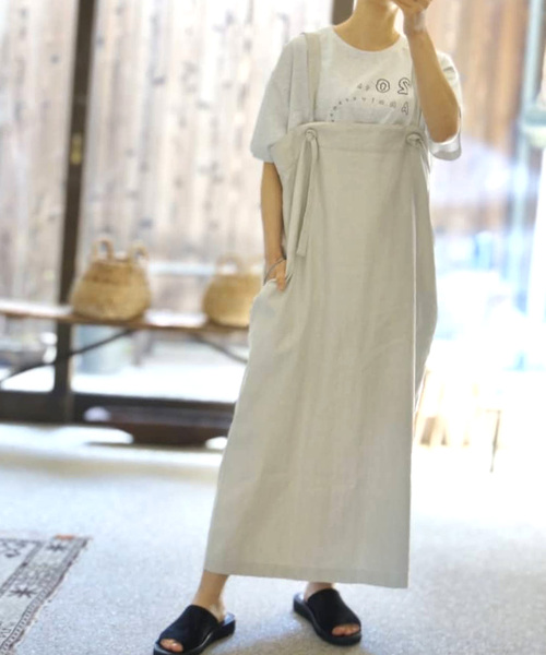 「JOURNAL STANDARD LUXE」 サロペットスカート - ベージュ レディースの画像