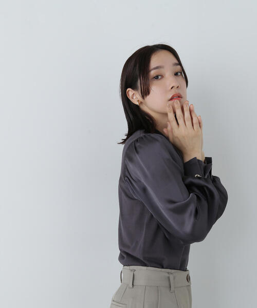 「NATURAL BEAUTY BASIC」 ノースリーブニット FREE パープル レディース_画像6