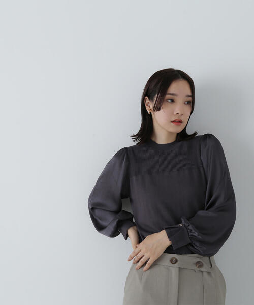 「NATURAL BEAUTY BASIC」 ノースリーブニット FREE パープル レディース_画像8