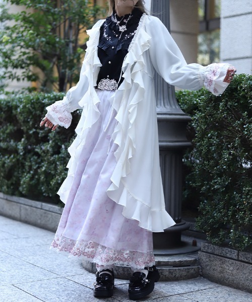axes femme（アクシーズ ファム） カーディガン ボリュームフリル