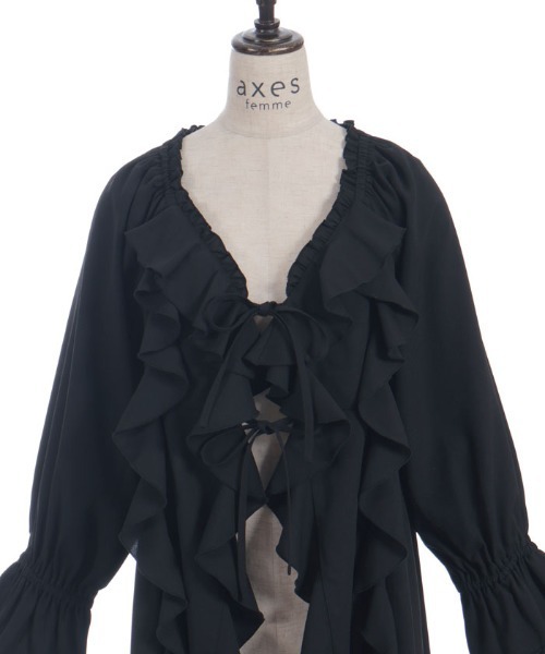 axes femme（アクシーズ ファム） カーディガン ボリュームフリル
