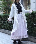 カーディガン ボリュームフリルガウン レディースの詳細画像1