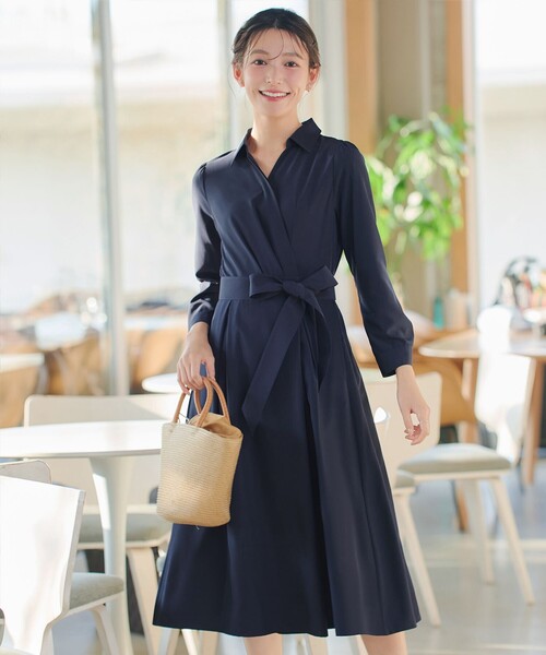 Tiaclasse シャツワンピース カシュクールシャツワンピース : ZOZOTOWN