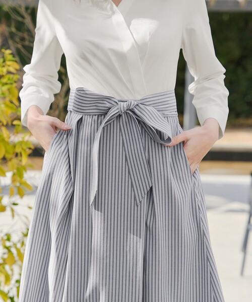 Tiaclasse シャツワンピース カシュクールシャツワンピース : ZOZOTOWN