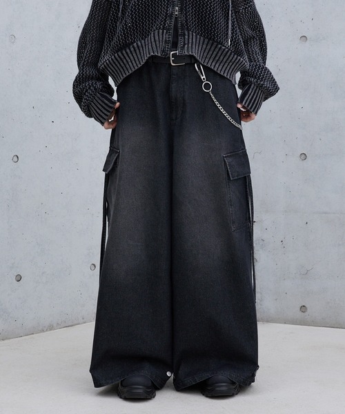 「Spielio」 カーゴパンツ S ブラック メンズ_画像2