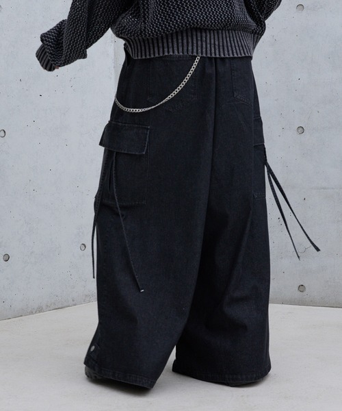 「Spielio」 カーゴパンツ S ブラック メンズ_画像8