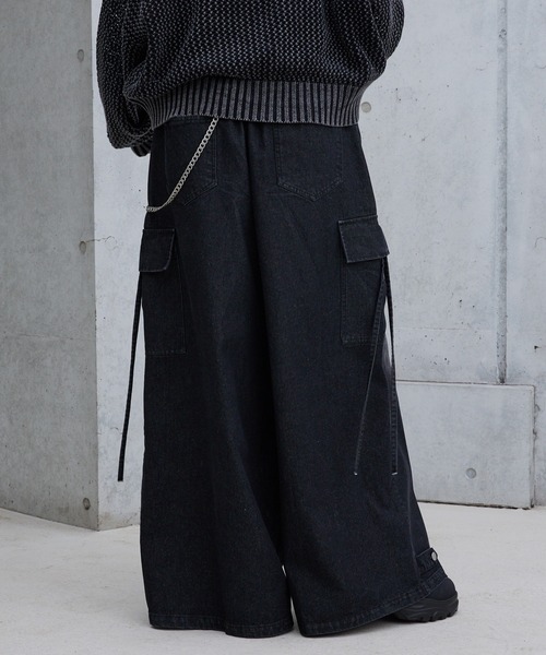 「Spielio」 カーゴパンツ S ブラック メンズ_画像9