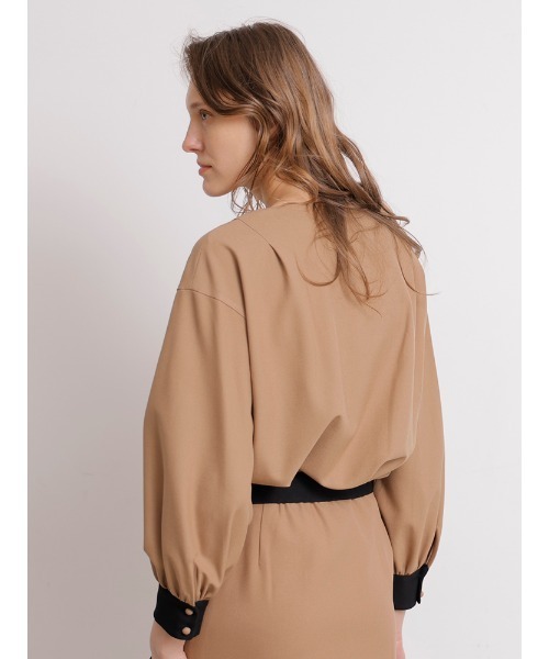 「TONAL」 長袖ブラウス 38 ネイビー レディース_画像4