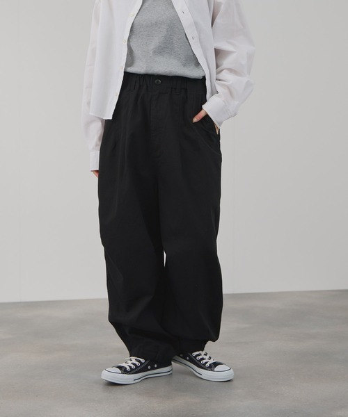 NAVY チノパン チノワイドタックパンツ レディース メンズ : ZOZOTOWN