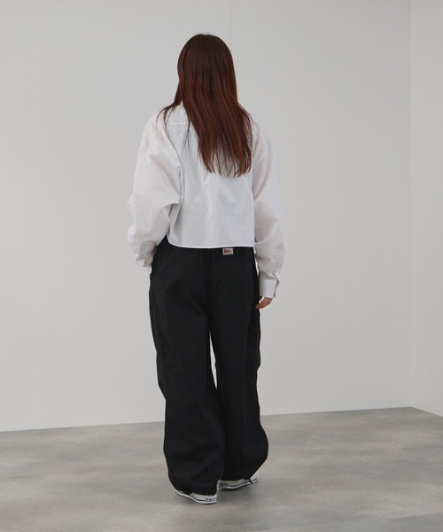 NAVY チノパン チノワイドタックパンツ レディース メンズ : ZOZOTOWN