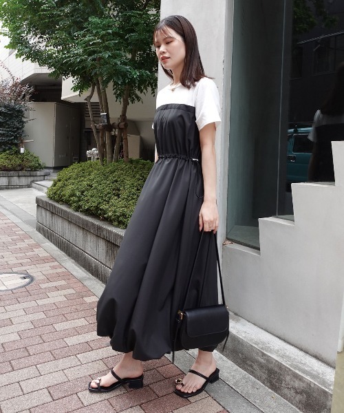 CORNERS（コーナーズ） ワンピース 半袖ドッキングバルーンワンピース 