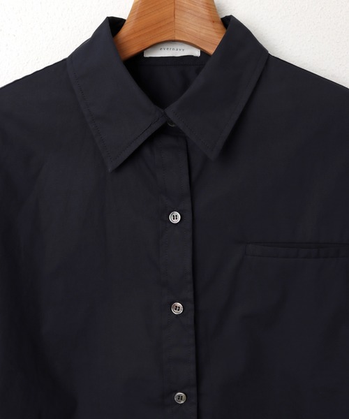 「evernavy」 長袖シャツ M ネイビー レディース_画像3