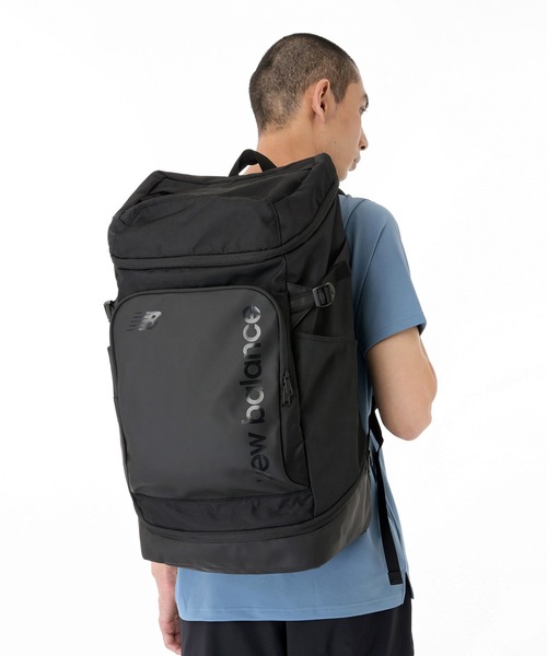 大容量40L【ニューバランス】トップローディングバックパック黒 撥水 リュック New Balance（ニューバランス） デイバック リュック トップ