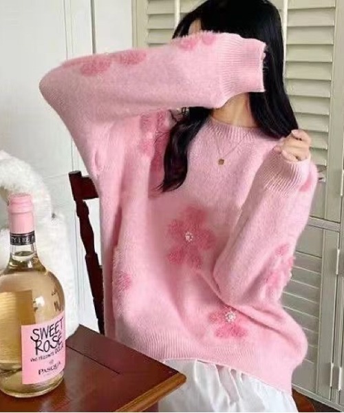 「LADY LIKE」 長袖ニット M イエロー レディース_画像4
