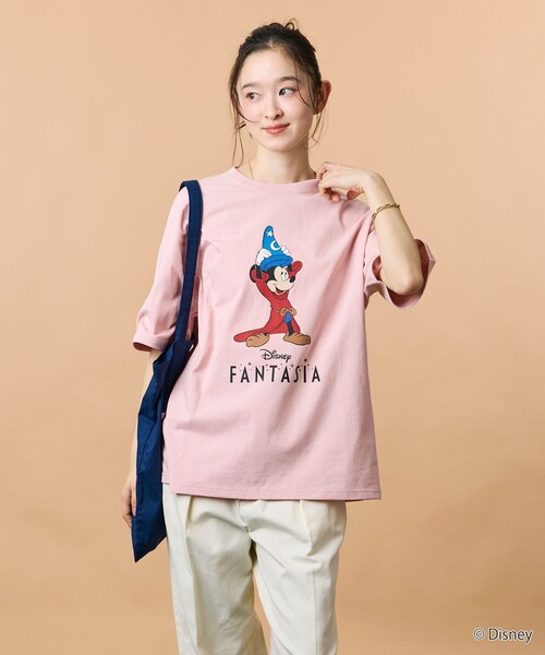 新品　ミッキー　ファンタジスタ　別注ヴィンテージ加工Tシャツ　ベイクルーズ　男女 Disney】ディズニー / FANTASIA /ミッキーマウス / ファンタジア