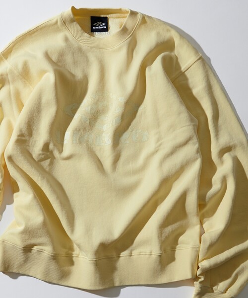 「UMBRO」 スウェットカットソー LARGE イエロー メンズ