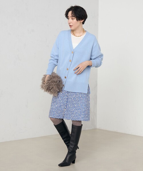 「NOLLEY'S」 ニットカーディガン 38 オレンジ レディース_画像6