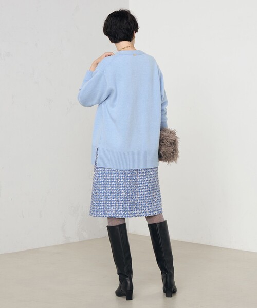 「NOLLEY'S」 ニットカーディガン 38 オレンジ レディース_画像8