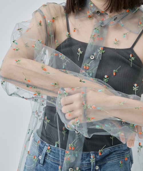ブラウス シャツ 「LOEFF/ロエフ」LF NY FLW TULLE SHT レディース