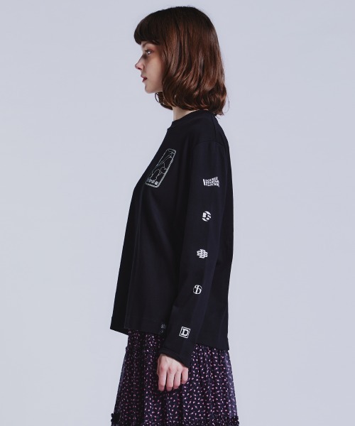 「DOUBLE STANDARD CLOTHING」 長袖カットソー FREE ブラック レディース_画像2